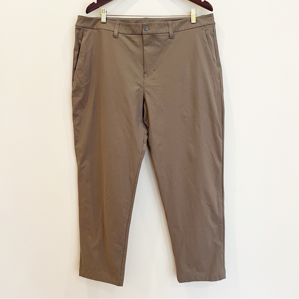 Lululemon Pants Mens 38 Brown ABC Classic Fit Trouser Warpstream Straight Leg